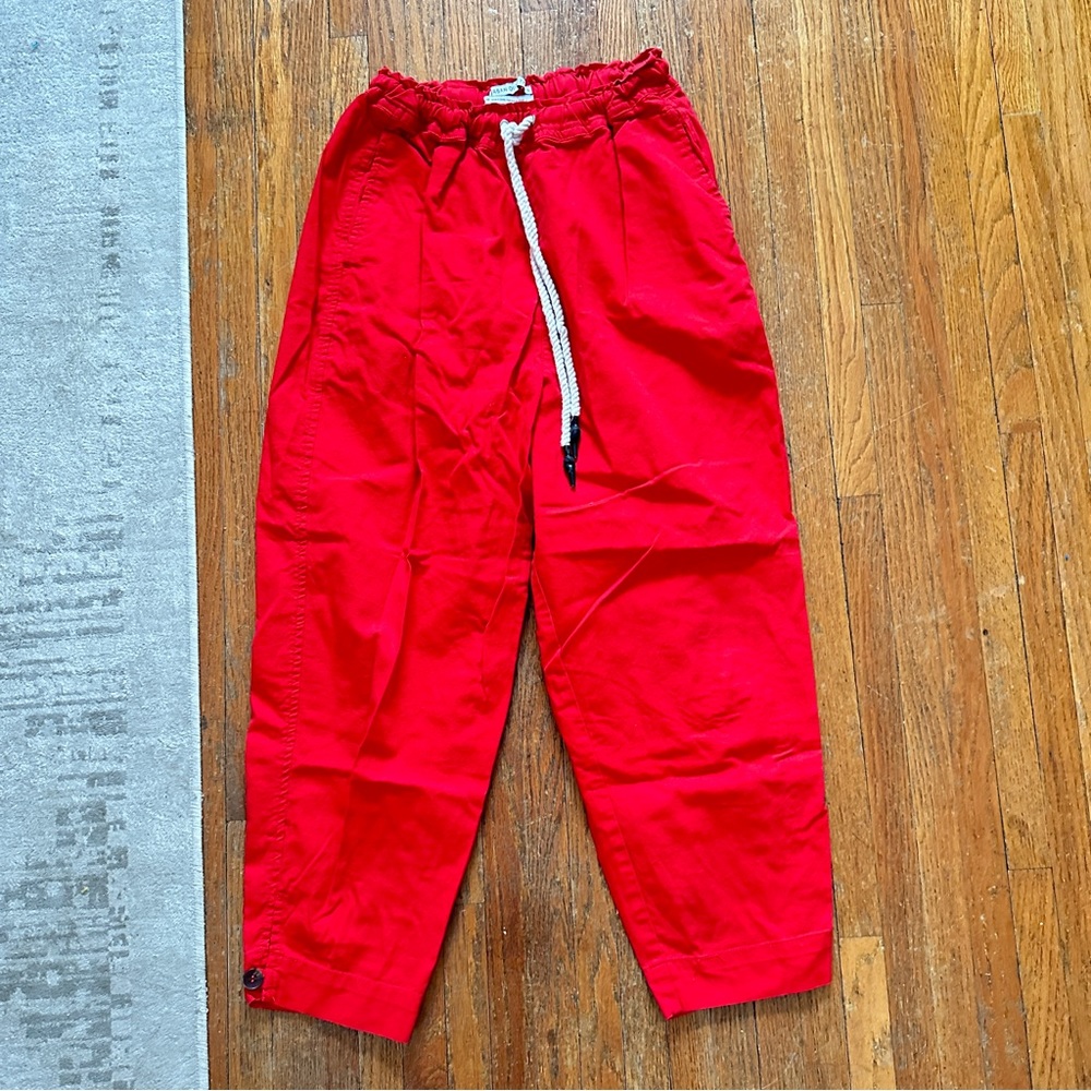 Urban Outfitters Red Cropped Drawstring Pants